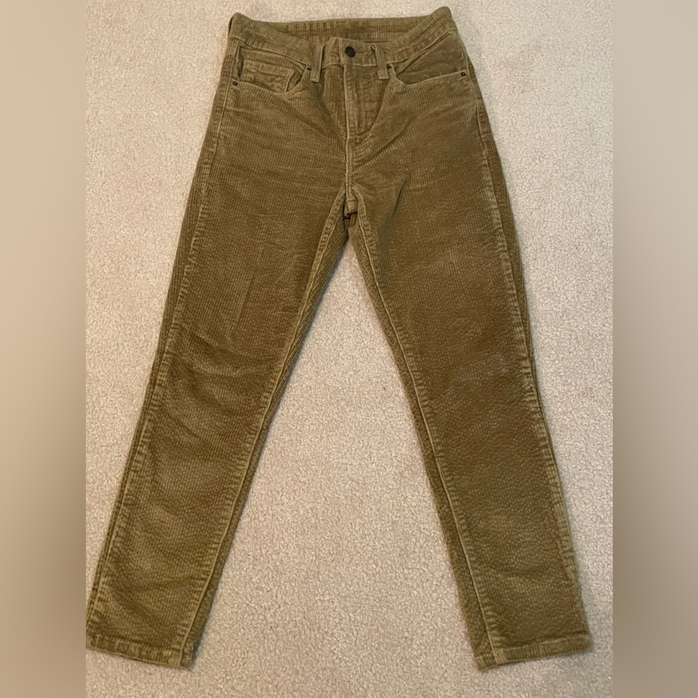 Levi's Dark Tan Skinny Wide Corduroy Pants